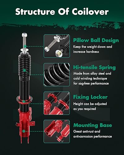 Miniatura 3 de SCITOO Suspensiones de coilover para Chevrolet para Camaro 2010 2011 2012 2013 2014 2015 Kits de amortiguadores de montaje amortiguadores Struts