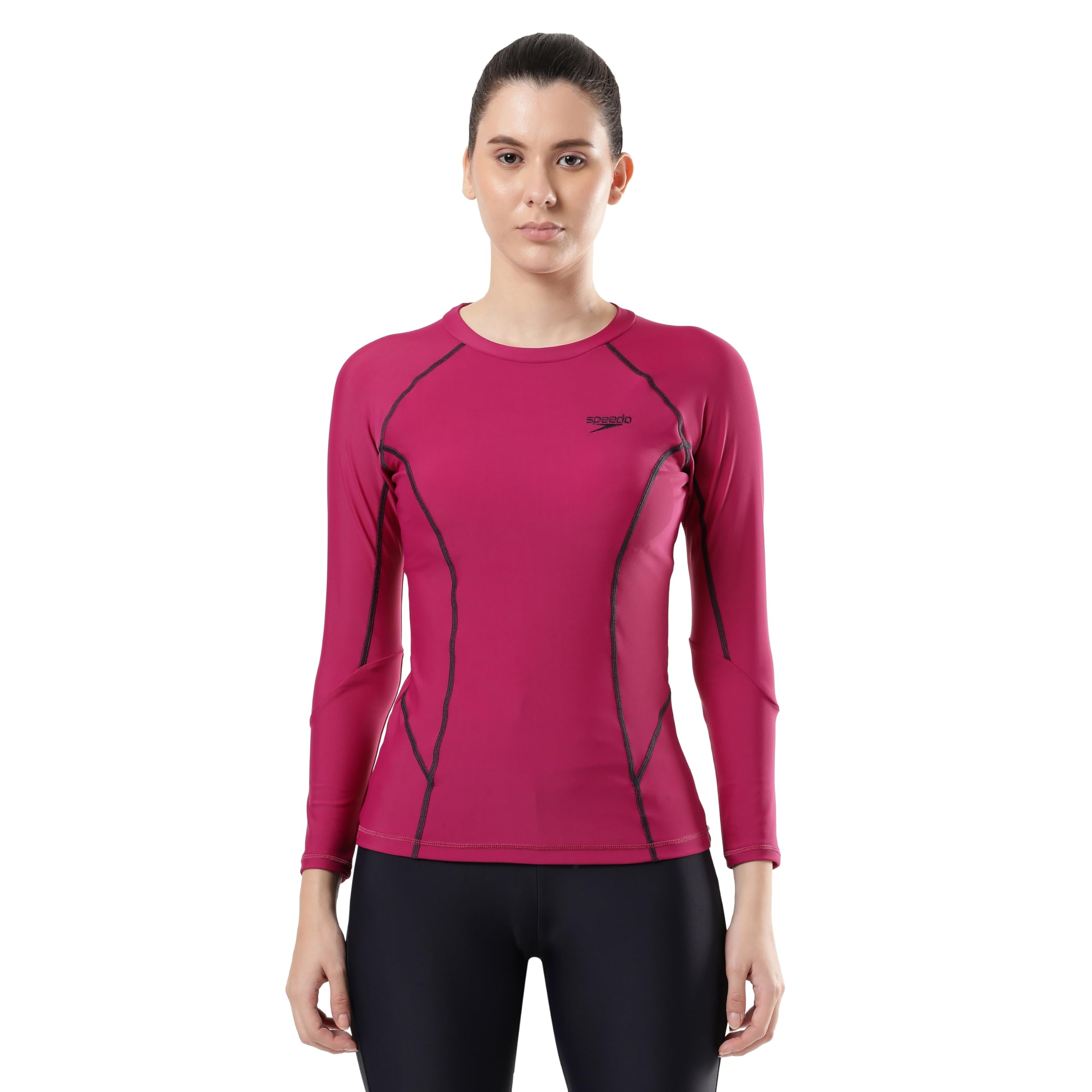 speedo Women's Solid Long Sleeve Suntop-picture-13