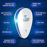 Vista 3 de Repelente ultrasónico de control de plagas – repele roedores, hormigas, cucarachas, deshacerse de chinches, mosquitos, moscas, arañas, murciélagos