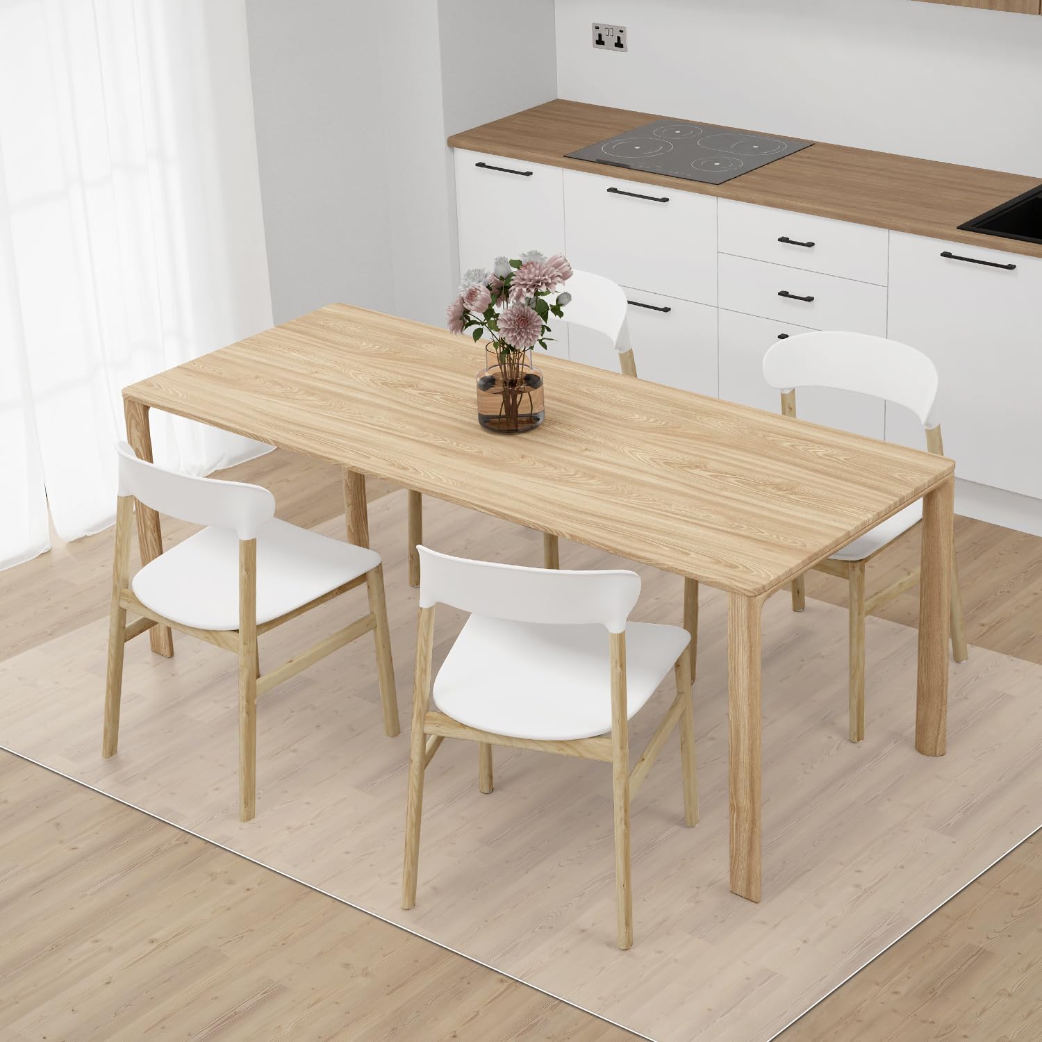 ZHZJCKSHB Clear Chair Mat for Hardwood Floors - 48''x60'' Heavy Duty Office PVC Protector, Rectangle Rolling Hard Floor Mat for Computer & Desk (48'' x 60'')