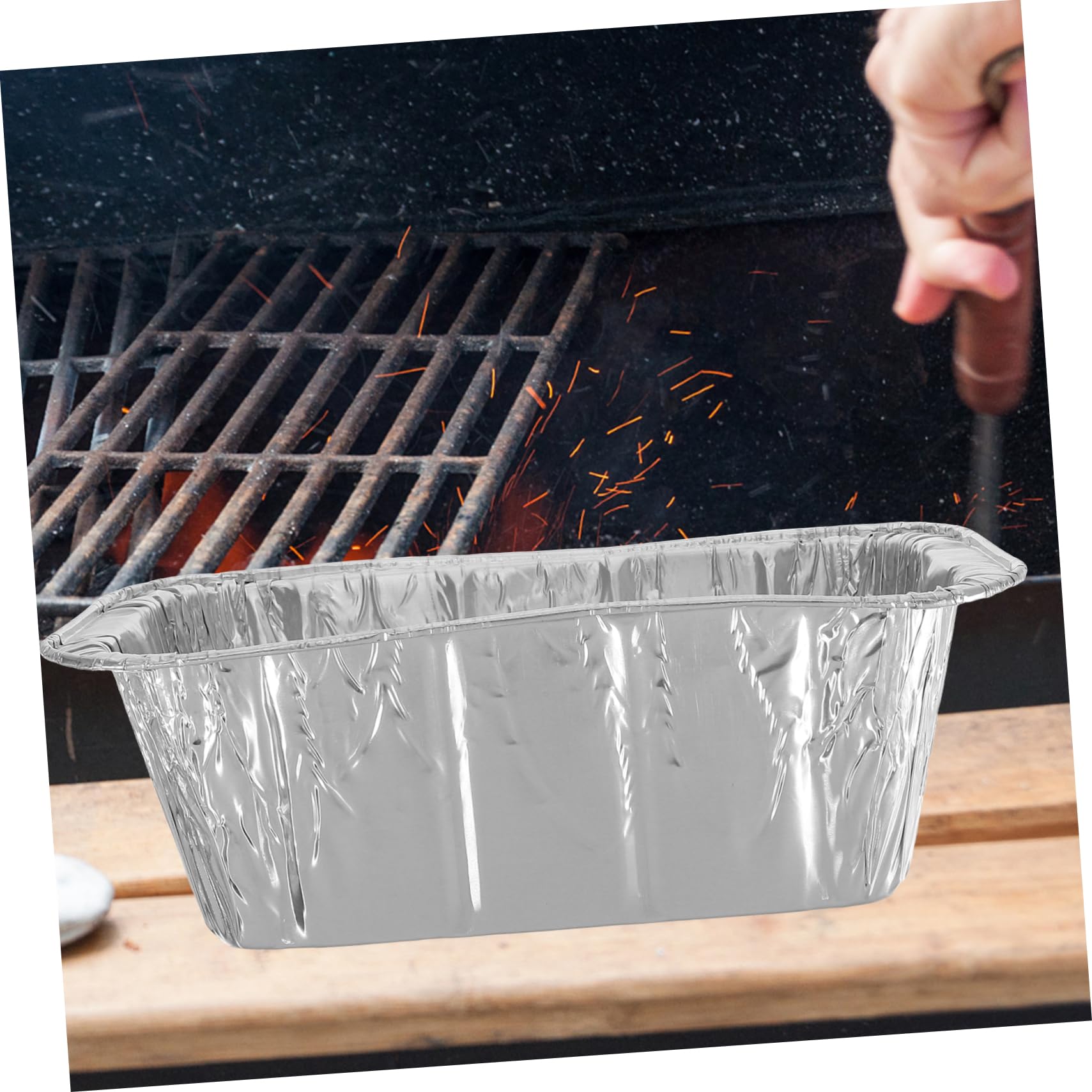 Abaodam Leccarde in Alluminio per Griglia 30 Pezzi, Vassoi Raccogli Grasso per Barbecue e Forno, Resistenti Alte Temperature, Compatibili Accessori Patio Cucina All'aperto