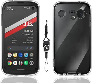 KYOCERA 京セラ BALMUDA Phone 専用 TPU ケース 透明 薄型 耐衝撃 携帯便利 黄変防止 汚れ防止 耐水 防指紋 散熱加工 携帯ストラップ 付属