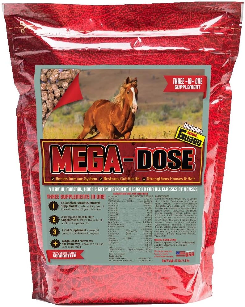 Mega Dose 10 lb, Equine Vitamin Mineral with a Full
