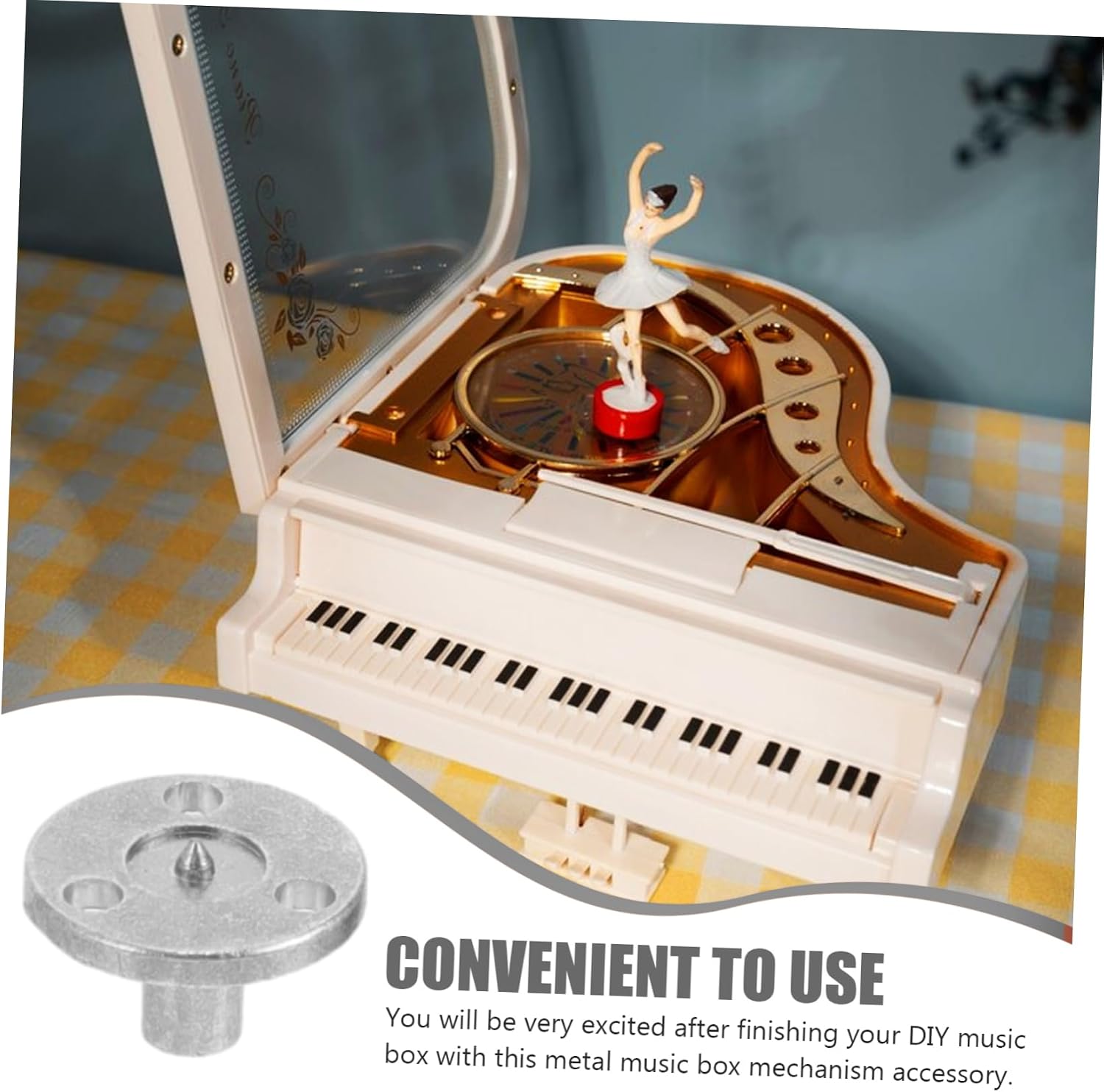 DIY Music Box Movement Part 10pcs Alloy Replacement Winder image 5