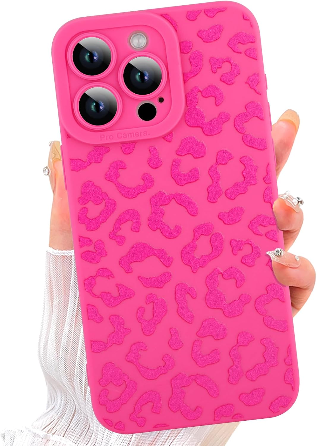 Amazon.com: ZIYE for iPhone 13 Pro Case Hot Pink Leopard Pattern Phone ...