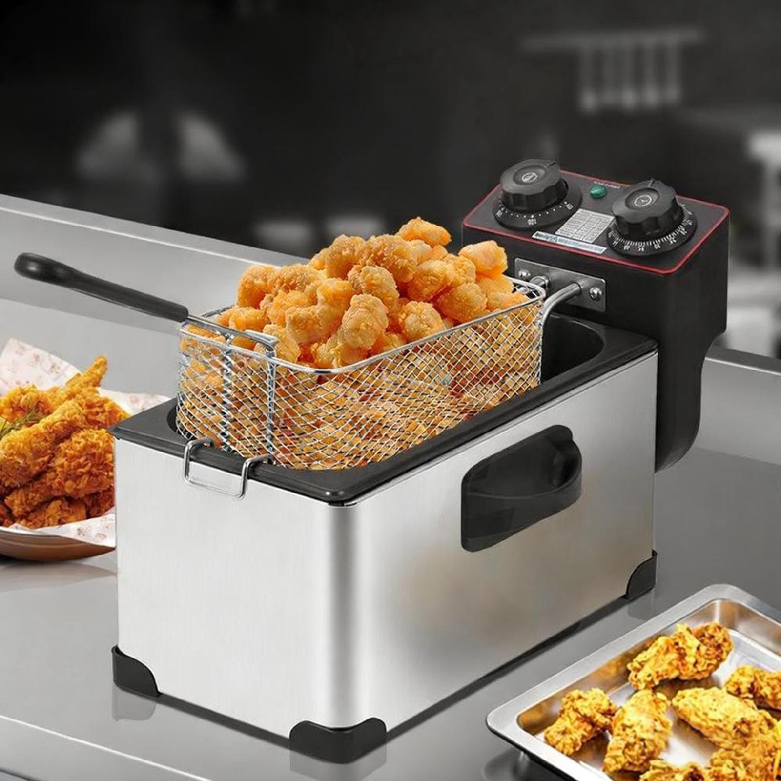Amazon.co.jp: Llazsybz 電気フライヤー 業務用 大容量3L ステンレス製