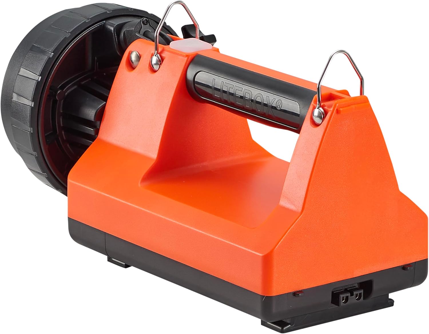 Streamlight 45851 E-Spot LiteBox 1500-Lumen 110000 Candela Rechargeable Spot Beam Lantern with AC/DC Charging, Heavy Duty Shoulder Strap, and Mounting Rack, Orange