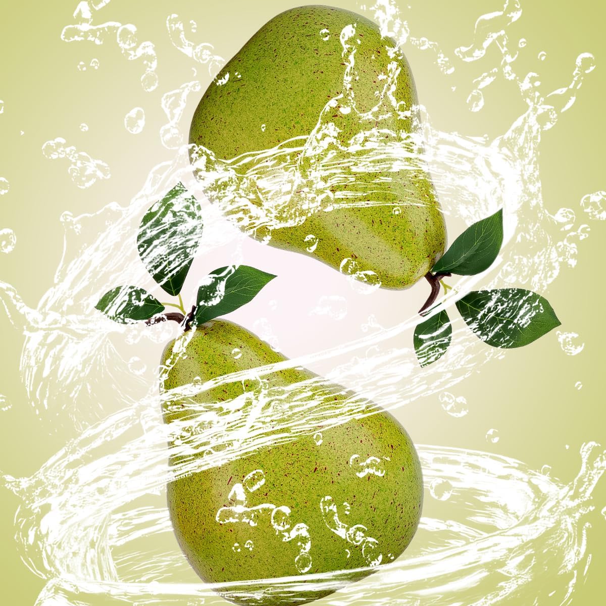 Gresorth 7 Inch Fake Huge Green Pear Decoration Artificial Oversize Fruit Display Simulation Faux Centerpieces for Wedding Festival Birthday Restaurant - 1 PCS