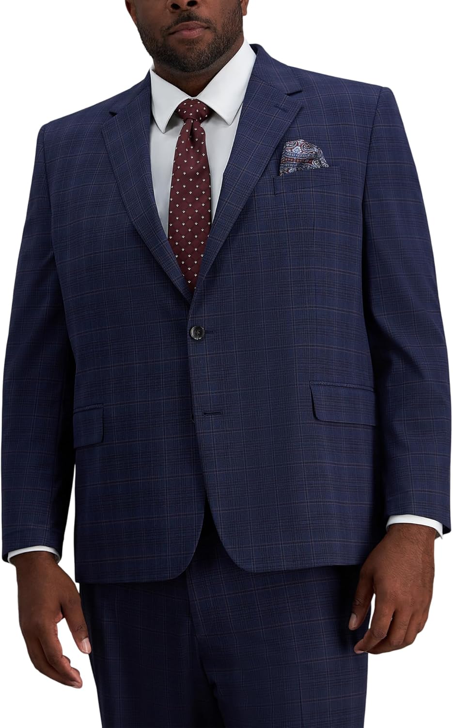 Haggar Men's JMH Premium Stretch Classic Fit Big & Tall Suit Separates - Pants & Jackets