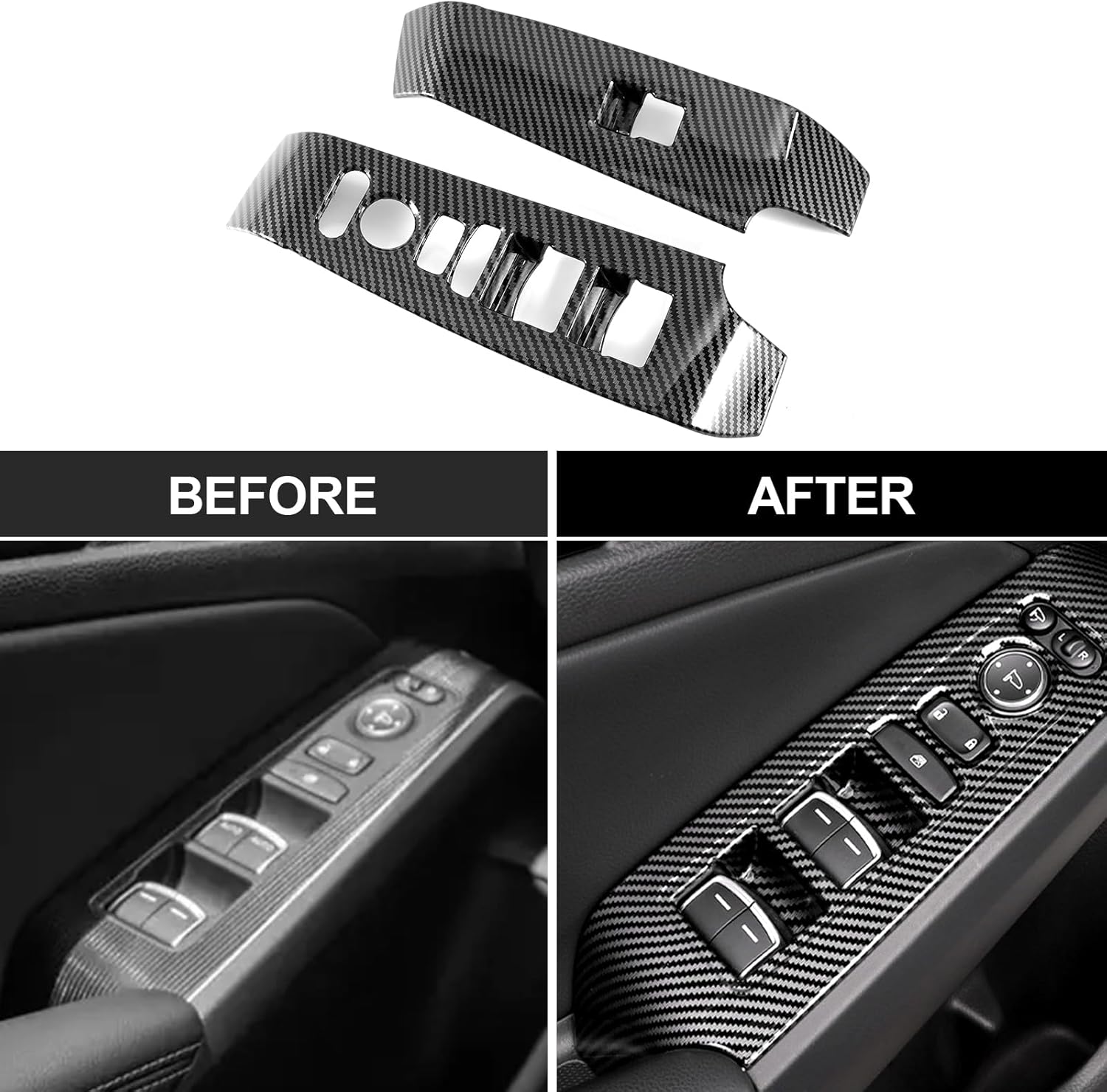 14 Pcs Carbon Fiber Interior Kit Compatible with 2022-2026 11th Gen Honda Civic, AC Air Vent Cover Steering Wheel Cover Gear Shift Panel Cover Inner Door Handle Cover