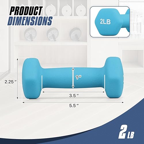 Miniatura 2 de MADOG - Juego de mancuernas hexagonales con revestimiento de neopreno antideslizante para equipo de gimnasio en casa, entrenamiento de fuerza