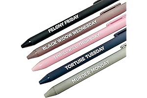 5pcs True Crime Horror Retractable Gel Pens
