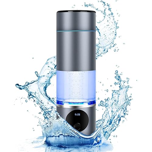 SANKEDOU Botella de agua de hidrógeno con tecnología PEM SPE de 5000 ppb, máquina ionizadora de agua de hidrógeno portátil 2024, generador de agua