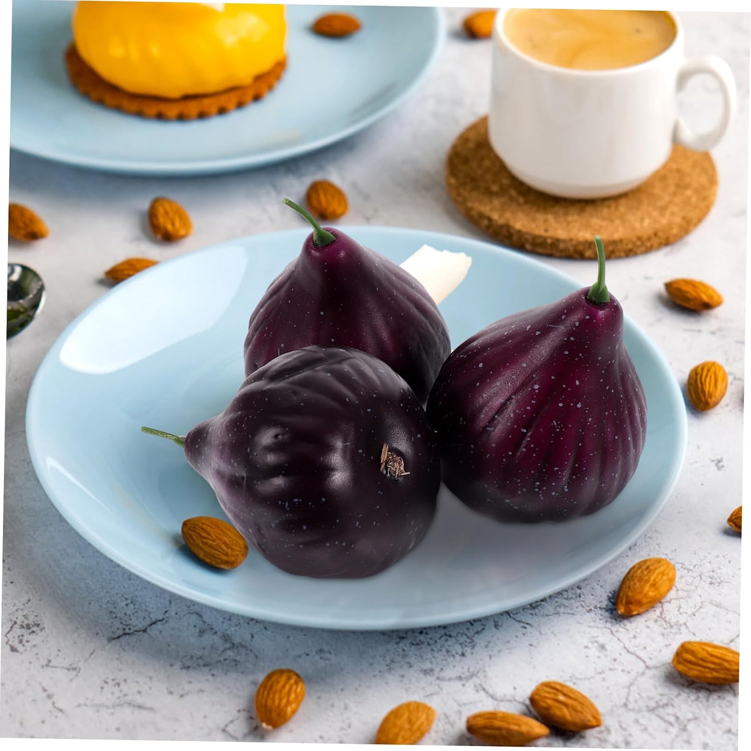 3pcs Fruits for Decoration Fake Fig Models Realistic Fruit Shop Decorations for Home