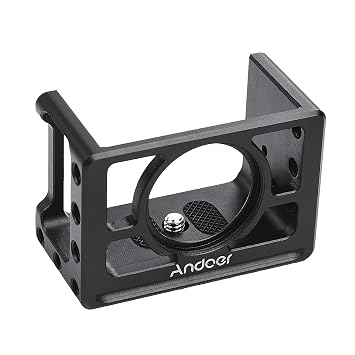 Homgeel Metal Camera Cage Mount Protective Case with 1/4 Inch Screws Cold Shoe Compatible with RX100 VI VII Cameras