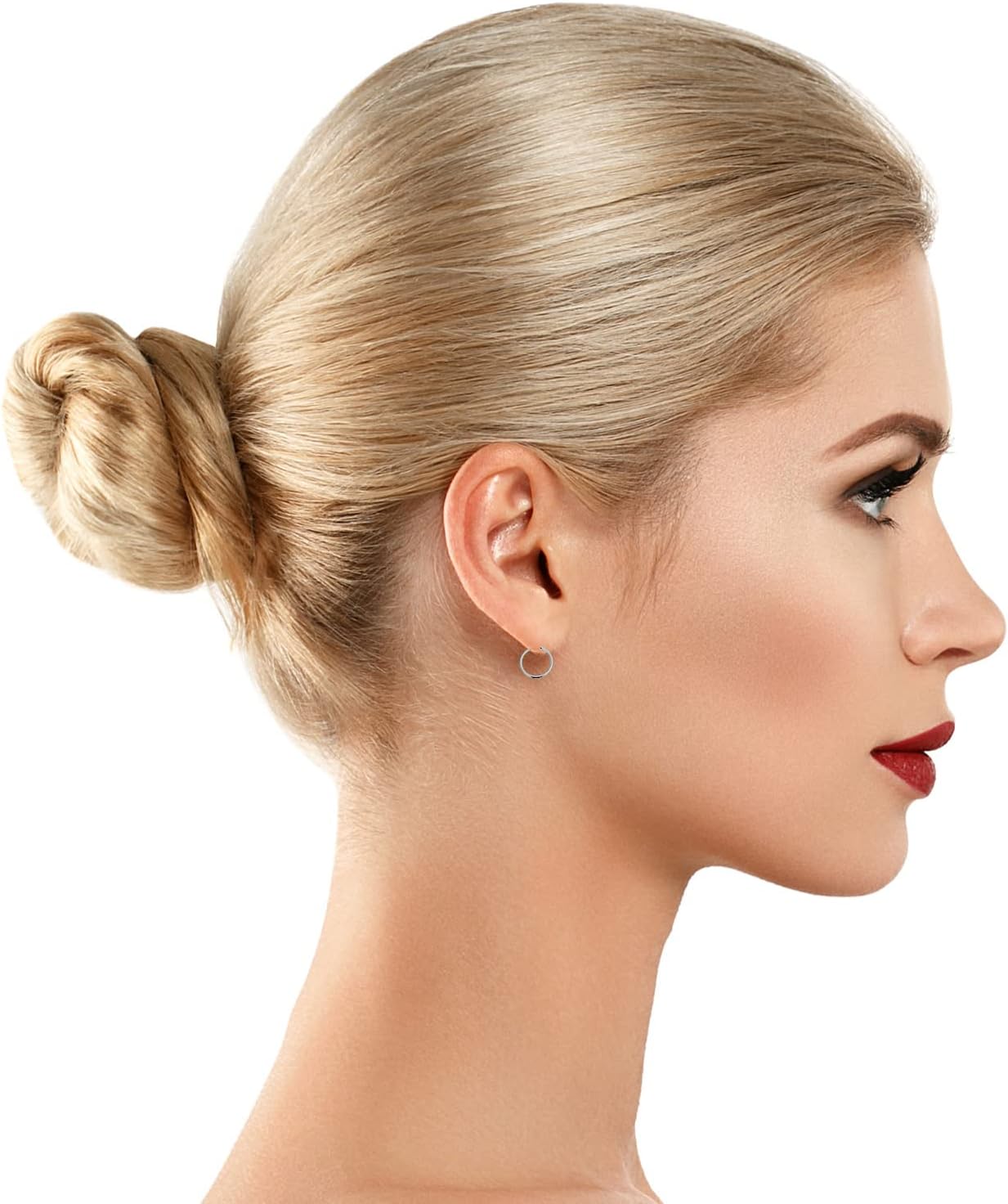 AVORA 10K Yellow Gold Set of Polished Ball and Hoop Earrings