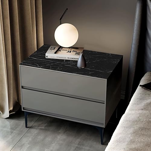 Miniatura 4 de Yancorp Papel tapiz autoadhesivo de mármol negro de 24" x 120" pulgadas para encimera, despegar y pegar, protector contra salpicaduras (rayas negras)