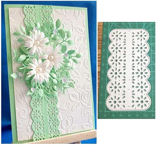 Miniatura 4 de Troqueles para hacer tarjetas, marco floral, troqueles de corte de metal, plantilla de relieve de palabras para bricolaje, álbumes de recortes,