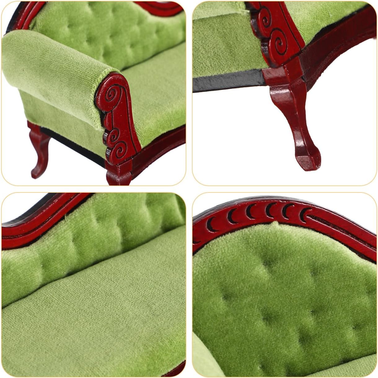 Vaguelly Miniature Lounge Sofa Model for Dolls House Furniture Color Mini Sofa Decor Cute Decorative for Mini House Ornament and Photo Props