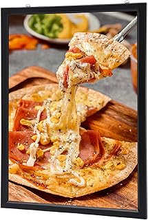 LED Backlit Poster Frame 24 x 36 Inch Movie Poster Frame in Black Wall M...