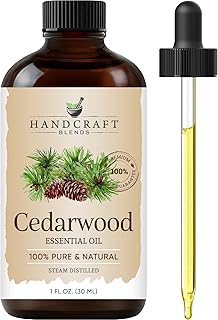 Handcraft Blends Cedarwood Essential Oil – 1 Fl Oz – 100% Pure and Natural – Premium Grade Essential Oil for Diffuser and Aromatherapy, Skin, Massage, Candle and Soap Making Fragrance