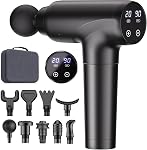 cotsoco Massage Gun Deep Tissue, Muscle Massage Gun with 9 Attachment Heads 20 Speeds & Silent Brushless Motor Cordless, Handheld Percussion Back Massager Gun for Athletes, Mothers Day Gifts for Mom Dad Women Men (Black)