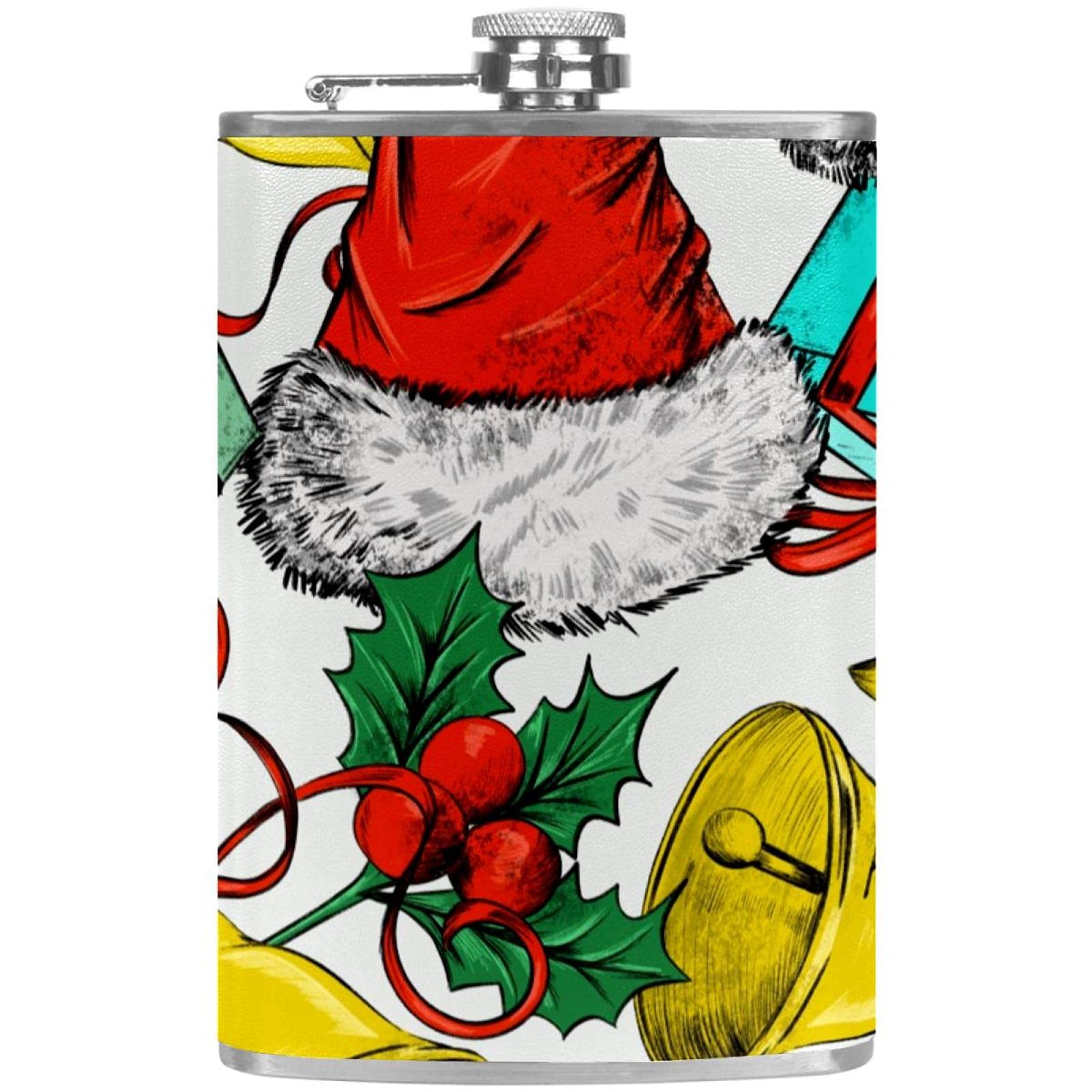 Flasque pour liqueur anti-fuite avec entonnoir pour emporter vos boissons de Noël en camping