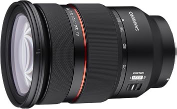 Samyang AF 24-70mm F2.8 Auto Focus Zoom Lens for Sony E - Full-Frame Standard Zoom, Parfocal Design, Weather-Sealed, Quiet STM Motor, Custom Switch, Ultra Multi-Coated, 82mm Filter Thread