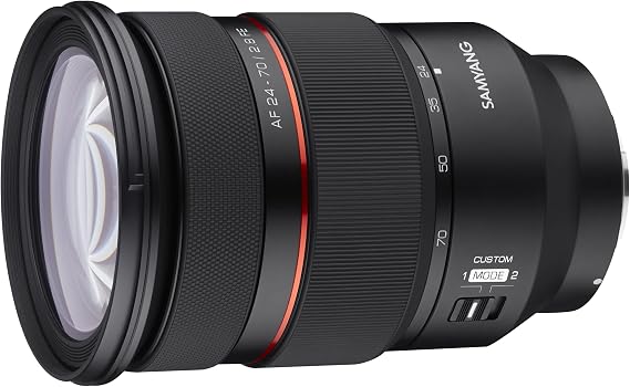 Samyang AF 24-70mm F2.8 Auto Focus Zoom Lens for Sony E - Full-Frame Standard Zoom, Parfocal Design, Weather-Sealed, Quiet STM Motor, Custom Switch, Ultra Multi-Coated, 82mm Filter Thread