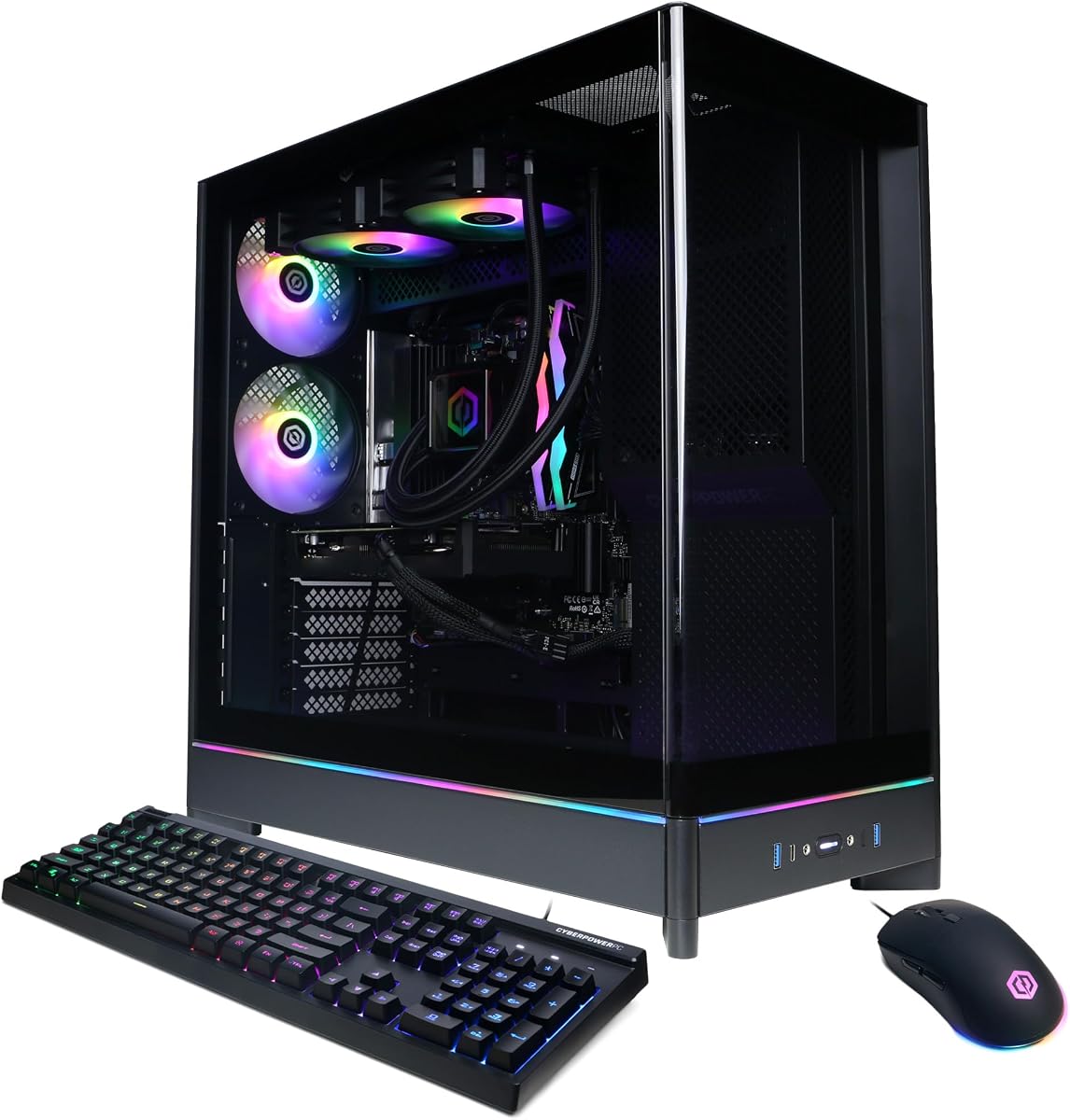 CyberPowerPC Gamer Supreme PC para juegos AMD Ryzen 7 9700X 3,8 GHz, Radeon RX 9060 XT 16 GB, 32 GB DDR5, 2 TB PCIe 4.0 SSD, WiFi Ready y Windows 11 Home (SLC9900A2)