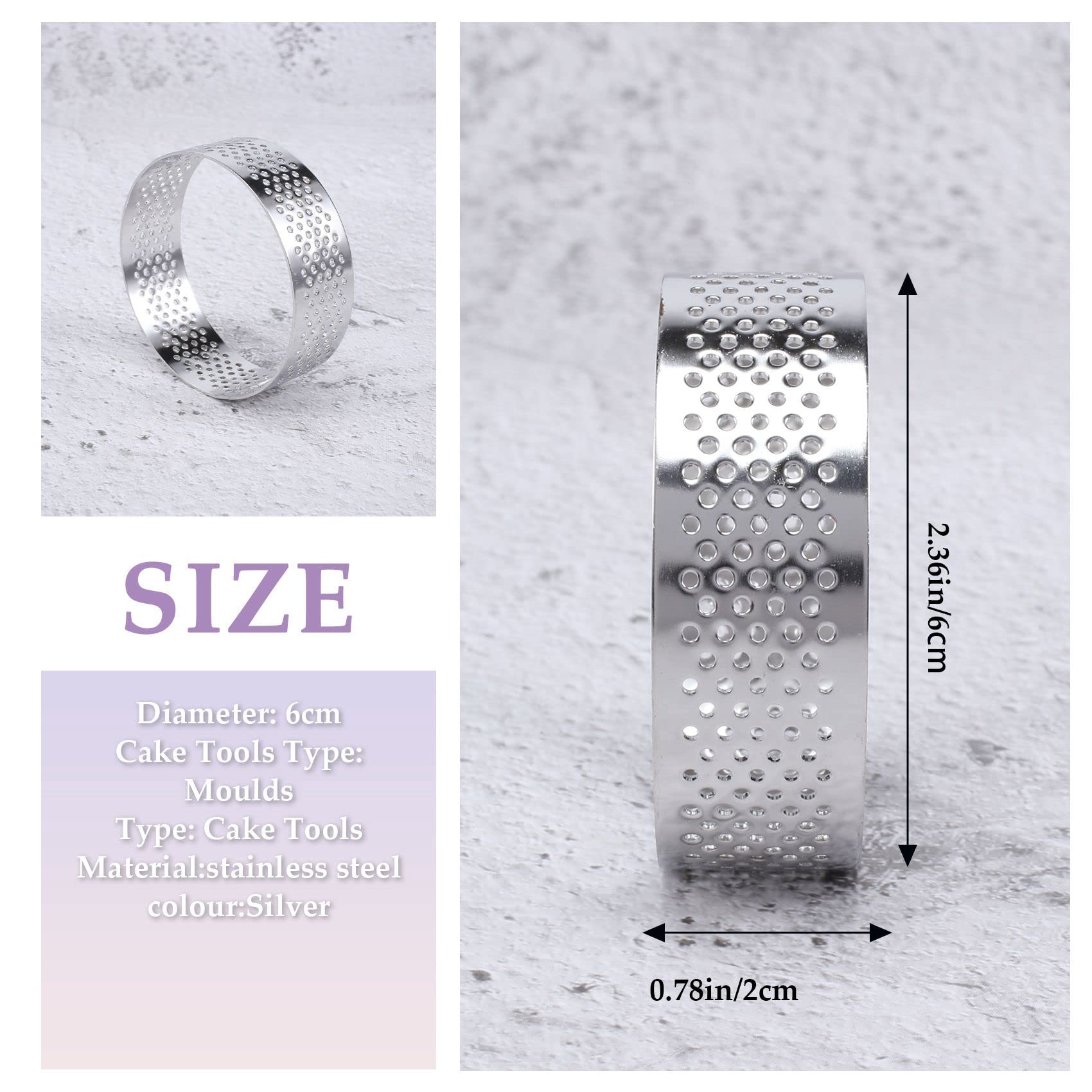 Cerchio Per Crostata In Acciaio Inossidabile - H 2,1 Cm - 24 Cm 1 Main 1300