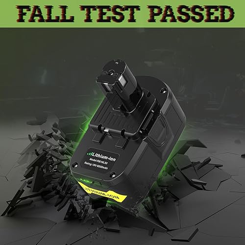 Miniatura 4 de Paquete de 6 baterías de litio de 6.0Ah 18V de repuesto para RYOBI RB18L50 P108 P102 P104 de alta capacidad con indicador LED