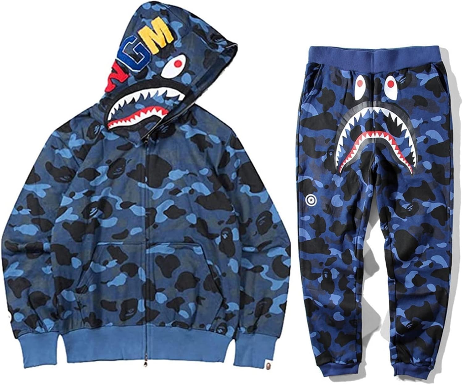 Bape Hoodie Shark Camo Full Zip Jackets 
