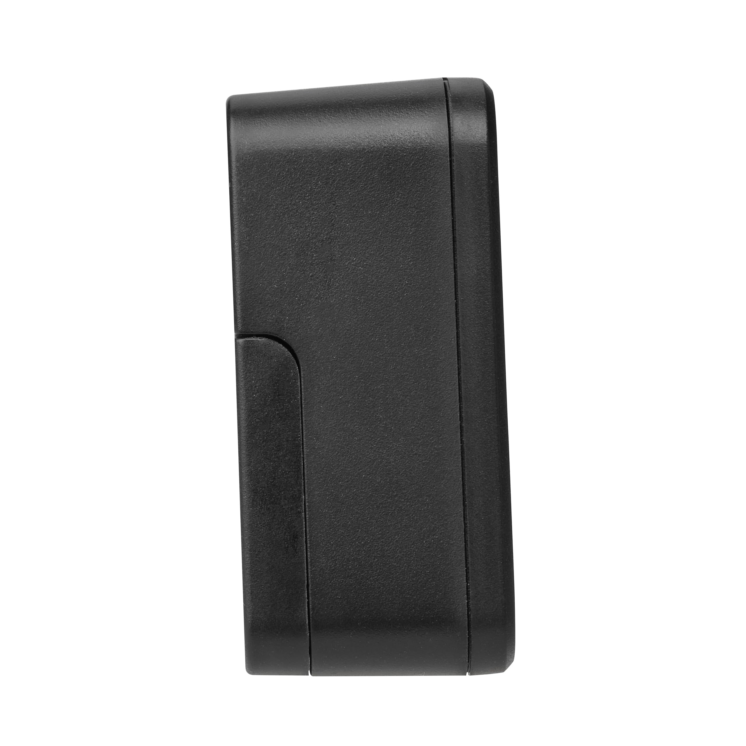 TFA Dostmann Mini sveglia digitale da comodino, 60.2044.01, orologio da tavolo, a batteria, con data e termometro interno, sveglia da viaggio, piccolo, nero