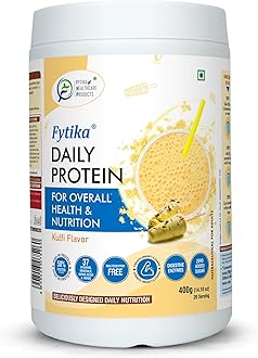 Fytika Daily Protein - 400g (Kulfi, Pack of 1) | Protein Powder for Adults with 37 Essential Vitamins & Minerals, | 50% Protein Per Serve | High Protein Drink for Women & Men