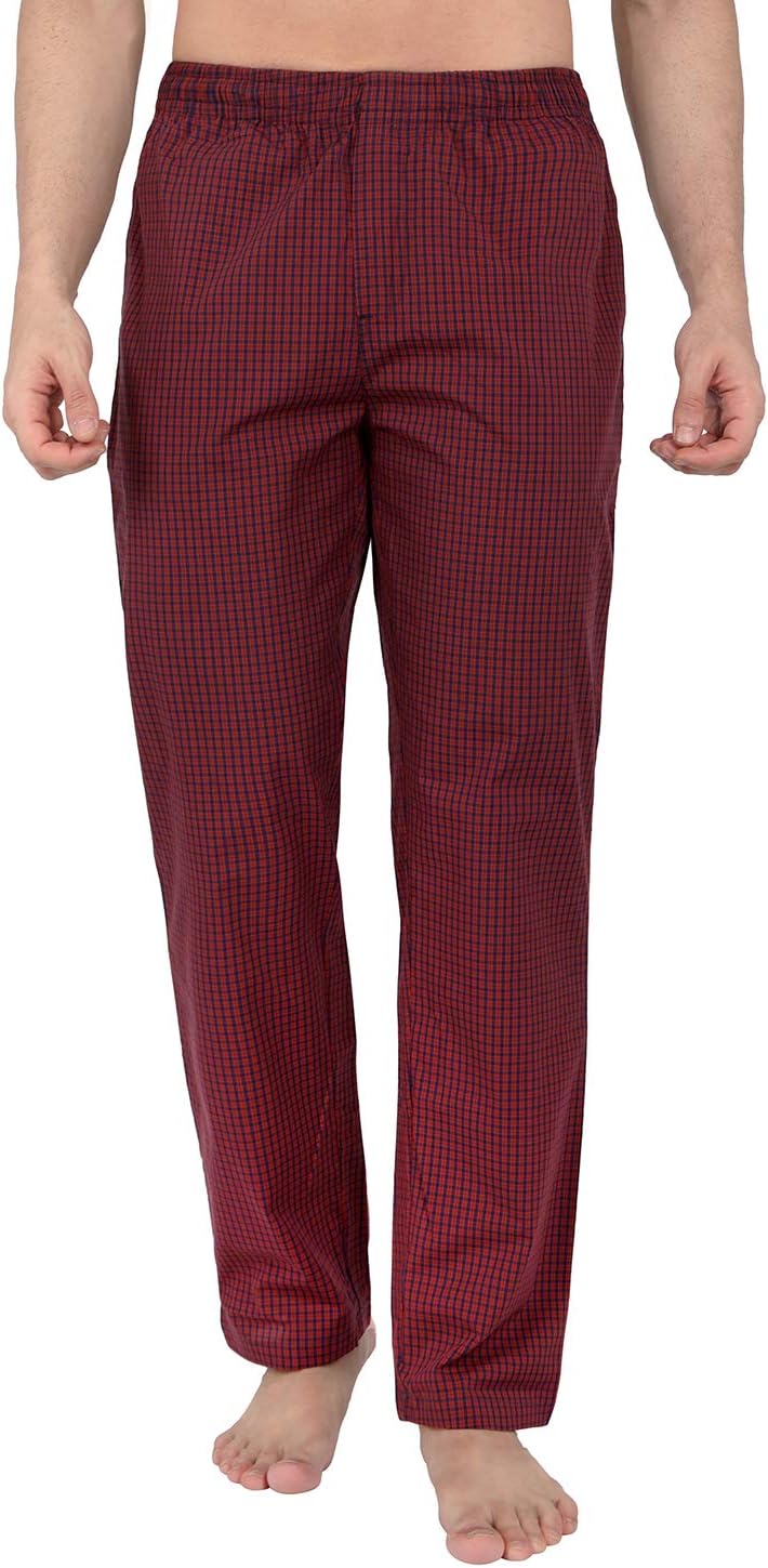 The Cotton CompanyMen's Cotton Checkered Lounge Pant Pack of 1 (PJ_YD_M_008_S_Multicolored_Small)