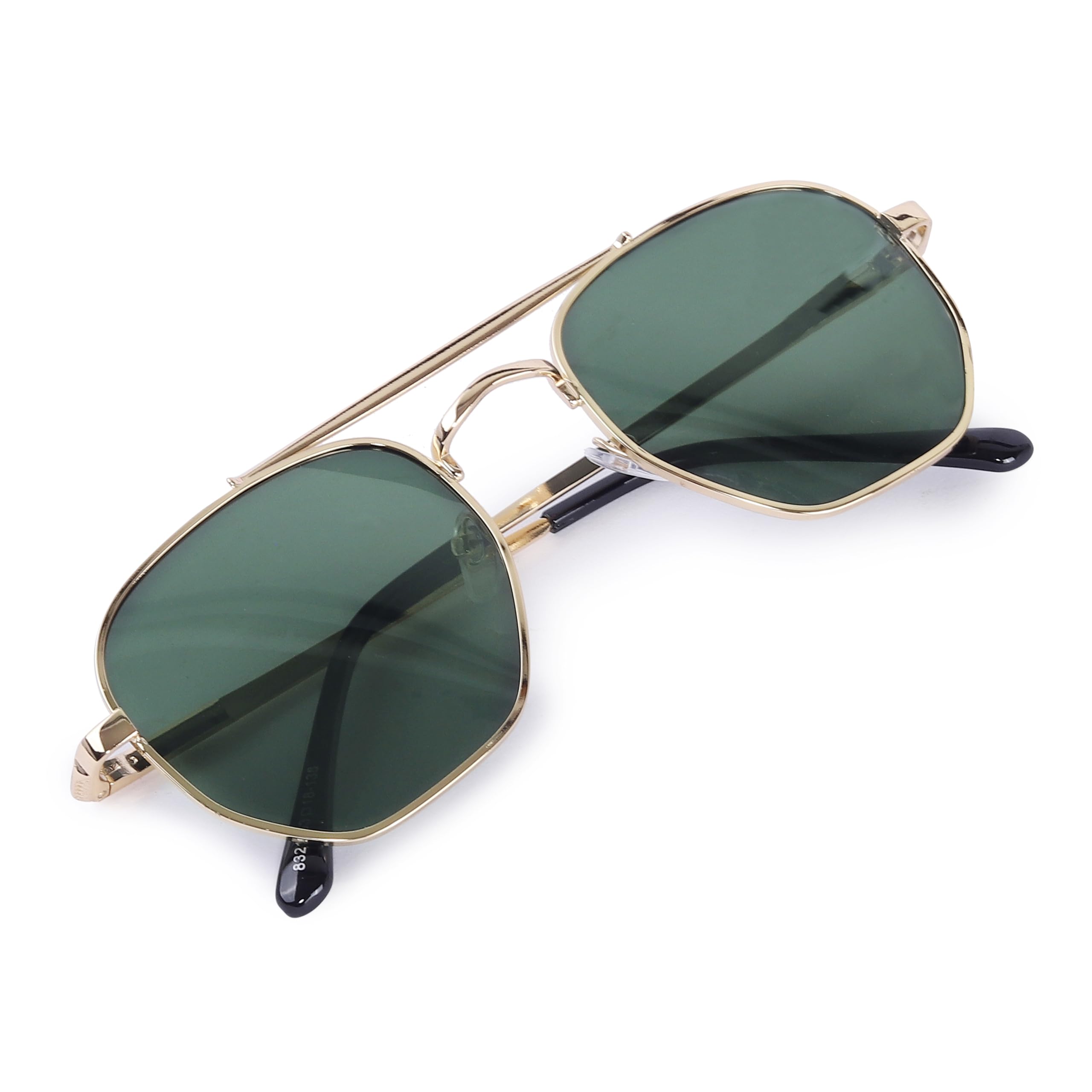 Noir Gaze | Polarized_Octagonal_Men Sunglass 100% UV Protected | Metal Dots Overall Shades| It Comes Trendy Style Sunglass |Along With Flexible Spring On Sides | Fashion Accesssories For Men |