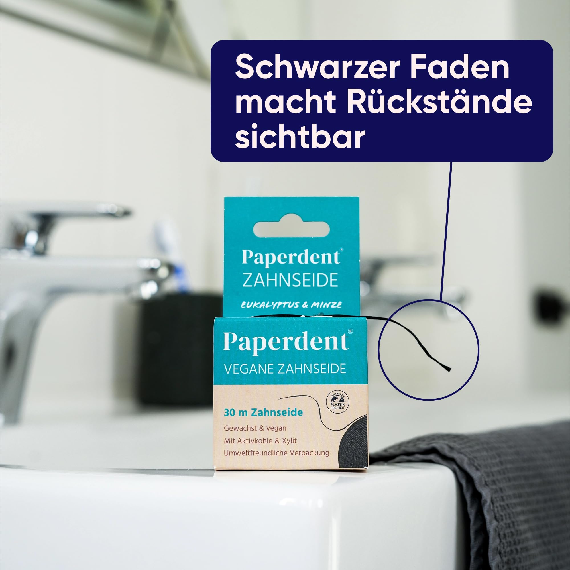 Filo interdentale – eucalipto menta, set da 6 pezzi