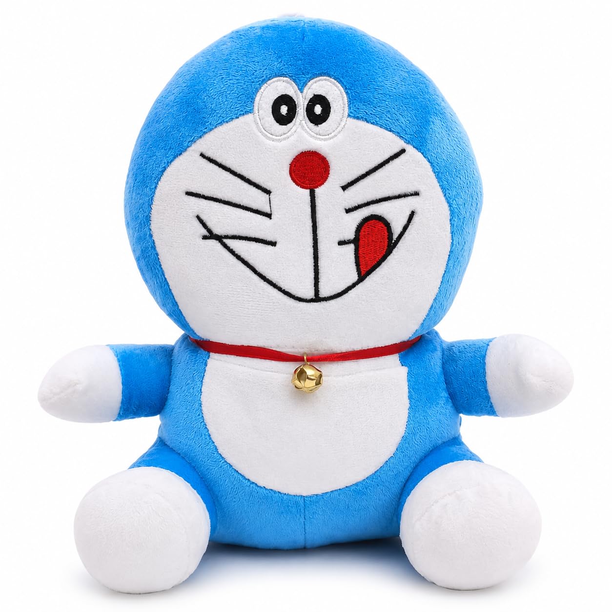 Doraemon Plush Toy 30cm – Soft Embroidered Stuffed Character with Satin Collar & Bell | Birthday & Return Gift for Kids-image-33
