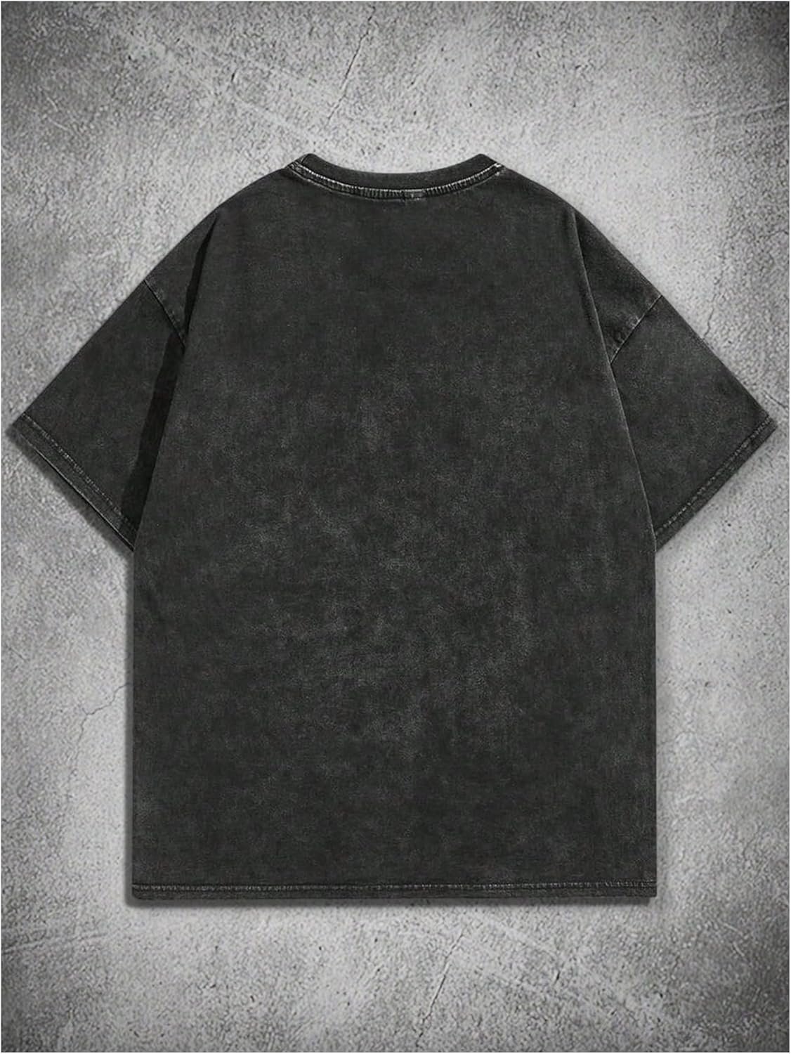 Men's Graphic Oversized Short Sleeve Tee Shirt Y2K Vintage Cool Acid Wash Streetwear T-Shirts - Image 2