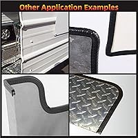 Vista 6 de Shine & Bright Auto Protector de borde de puerta de automóvil blanco de 32 pies con forma de U, tira de ribete con material de PVC y clips de metal