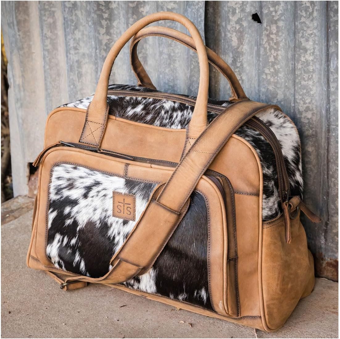 STS Ranchwear Womens Cowhide Tan Leather Carry-On Bag