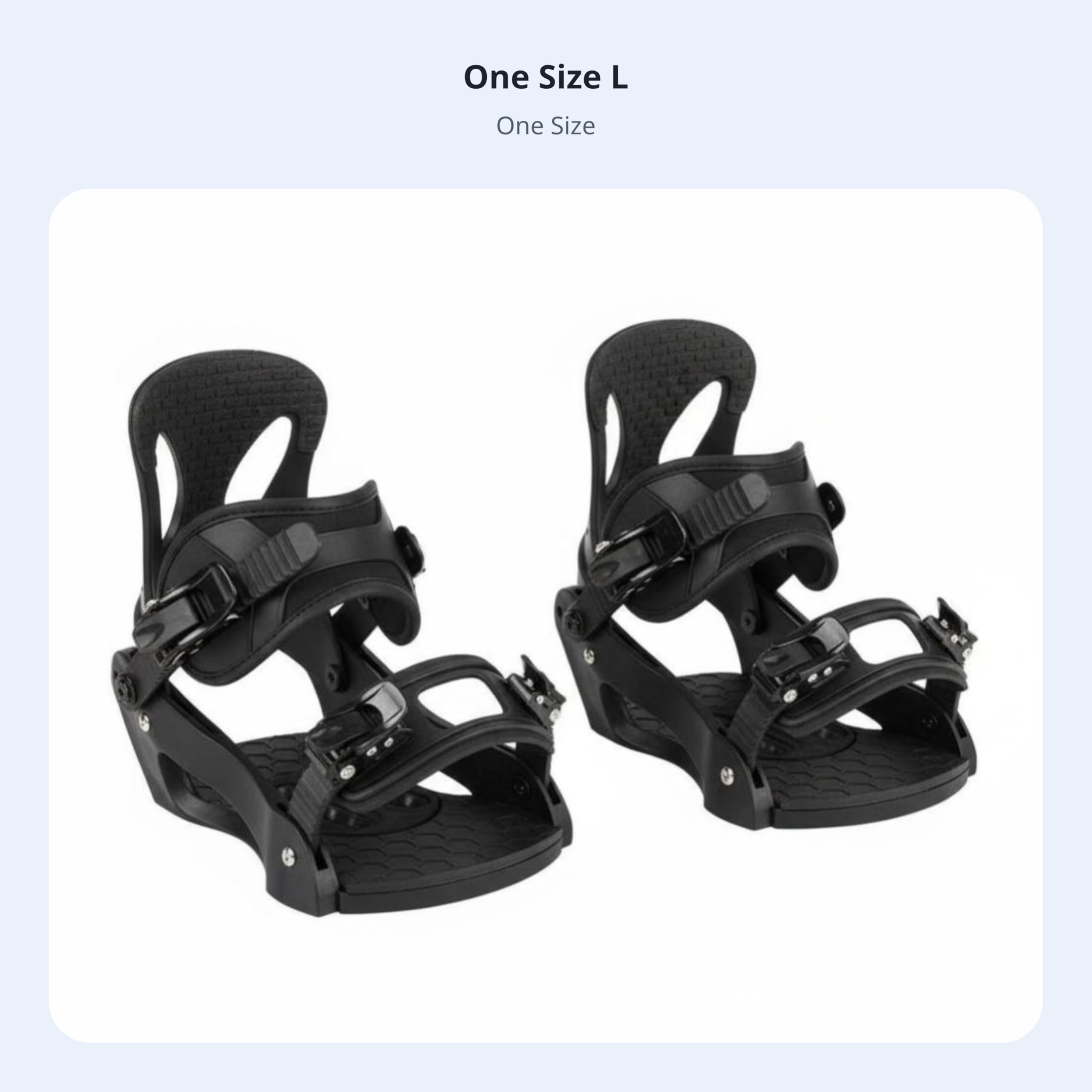 Fixation Snowboard Réglable Rapide Adulte - Système de Dégagement Rapide - Noir