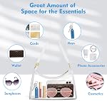 Ginogento Stadium Approved Clear Bags for Women,Clear Purse Stadium Approved,PVC Clear Bag,Clear Concert Bag for Concerts, Pale, 10 inches x 16 inches