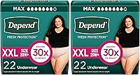 Vista 16 de Depend Fresh Protection - Pañales para adultos, ropa interior para incontinencia y pérdida de orina posparto para mujer, desechable, máxima
