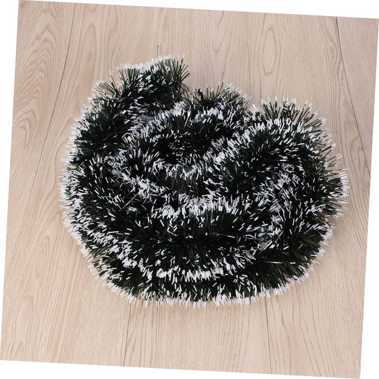 Zerodeko Meters Thick Christmas Tinsel Ribbon Garland with Edging for Hanging Ornaments and Decorations for Christmas Tree Home Decor and Holiday Parties