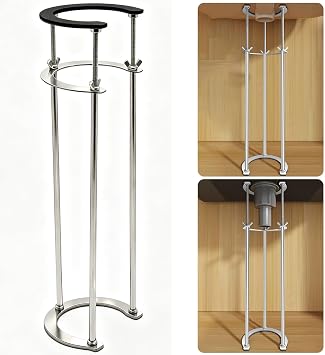 Undermount Sink Brackets,Stainless Sink Support,17.3"-28.3" Adjustable Under Sink Support Legs,Sink Install Repair System for Kitchen and Bathroom, 3 Rods