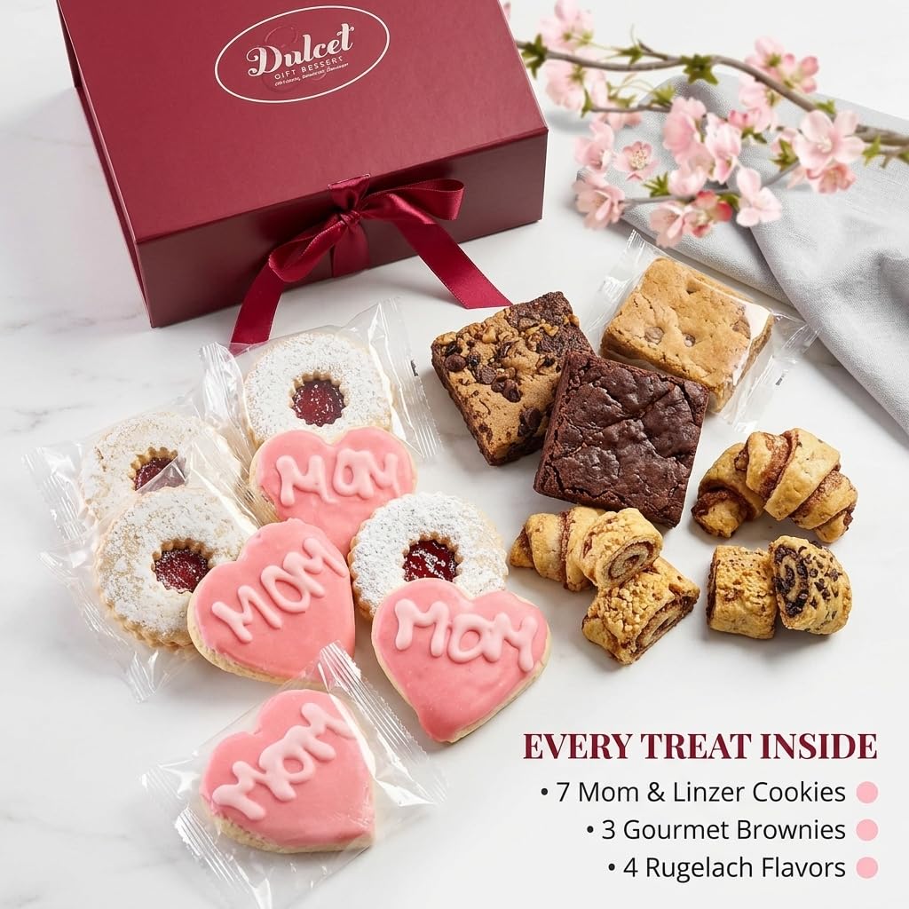 Gift Baskets for Mothers Day — Gourmet Food Gifts for Women, Mom, Grandmother, Wife or Sister by Dulcet Gift Baskets - Personal Note Option Available