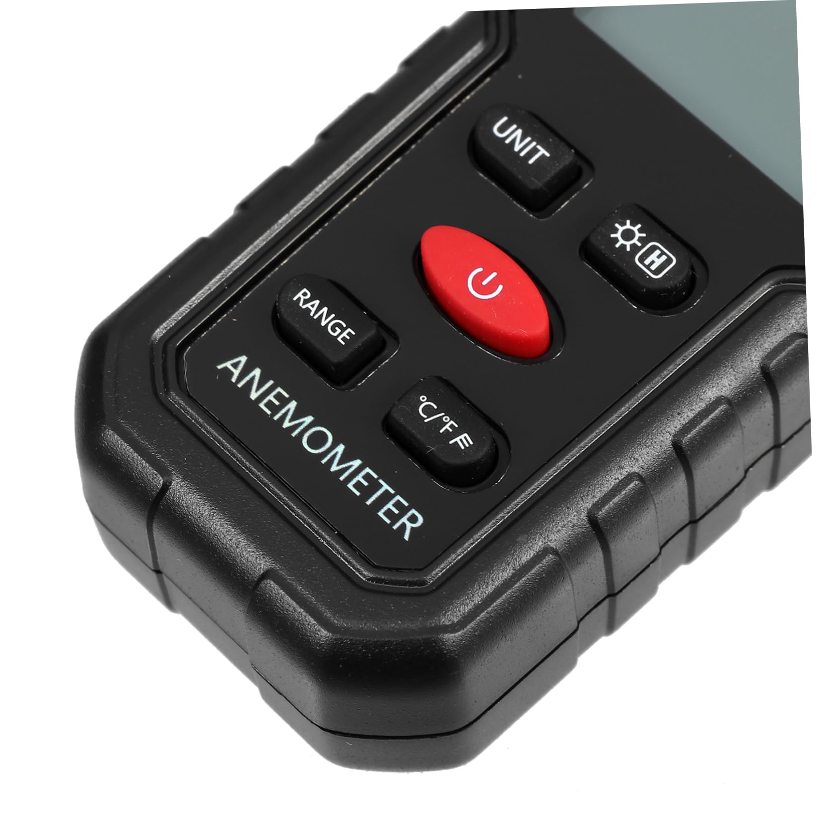 Anemometro Portatile per Misurazione Vento, Plastico, Nero