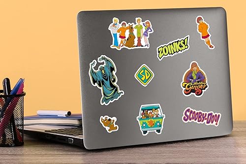 Miniatura 5 de Scooby-DOO - Paquete de calcomanías de vinilo troquelado grande de lujo paquete variado de calcomanías para laptop botella de agua álbumes de
